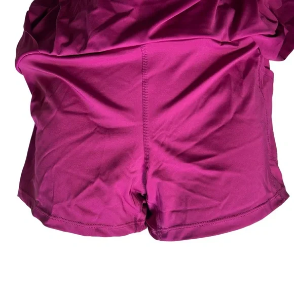CALVIN KLEIN PERFORMANCE fuchsia crossover waist skirted shorts skort Large NWT - Picture 5 of 5